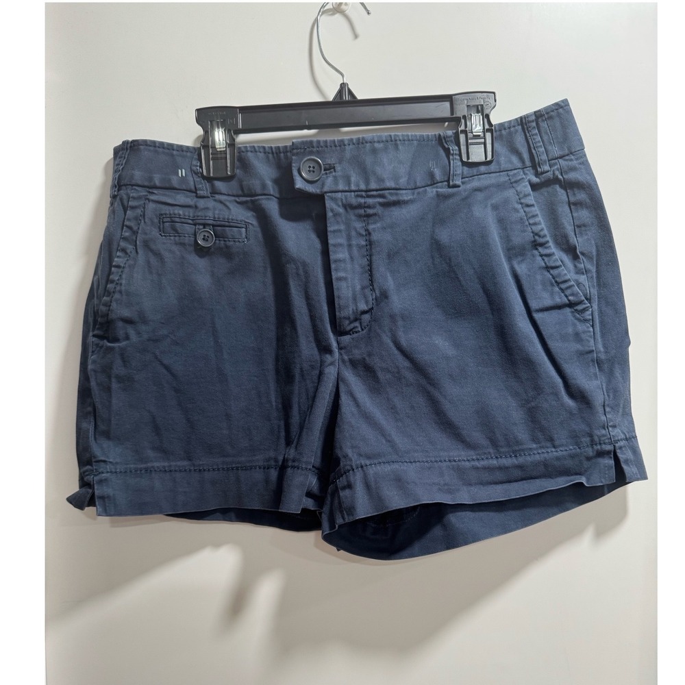 Banana Republic Martin Fit Navy Chino Shorts Womens 10 Stretch 4 Inch Inseam